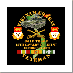 Vietnam Combat Veteran w  15th Cavalry Regiment - Armored Cav w VN SVC Posters and Art